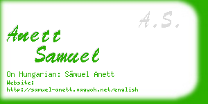 anett samuel business card